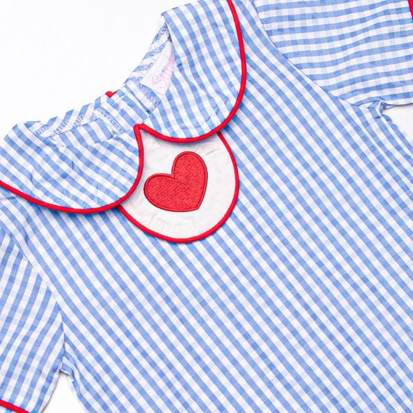 Forget Me Not Embroidered Diaper Set, Blue