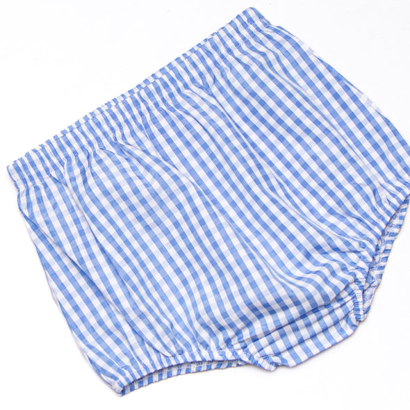 Forget Me Not Embroidered Diaper Set, Blue