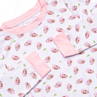 Touchdown Time Bamboo Pajama Set, Pink