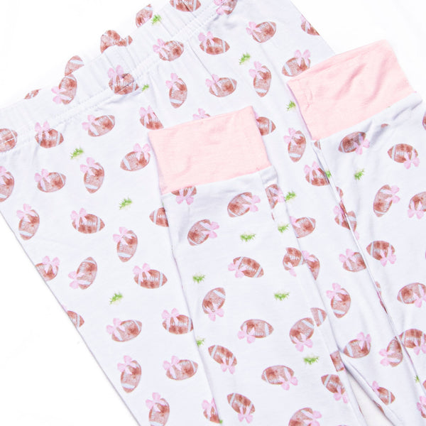 Touchdown Time Bamboo Pajama Set, Pink