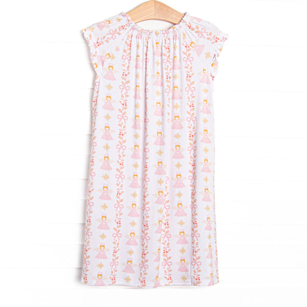 Christmas Angel Bamboo Night Gown, Pink