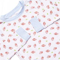 Touchdown Time Bamboo Pajama Set, Blue