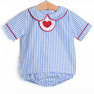 Forget Me Not Embroidered Diaper Set, Blue