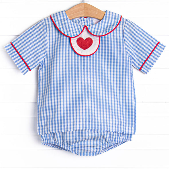 Forget Me Not Embroidered Diaper Set, Blue