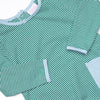 Noah Long Sleeve Pocket Bubble, Forest Green Stripe