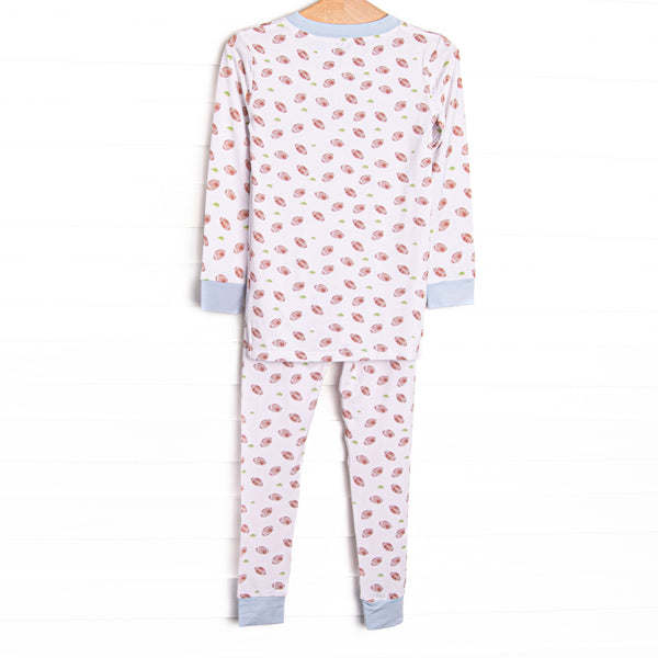 Touchdown Time Bamboo Pajama Set, Blue