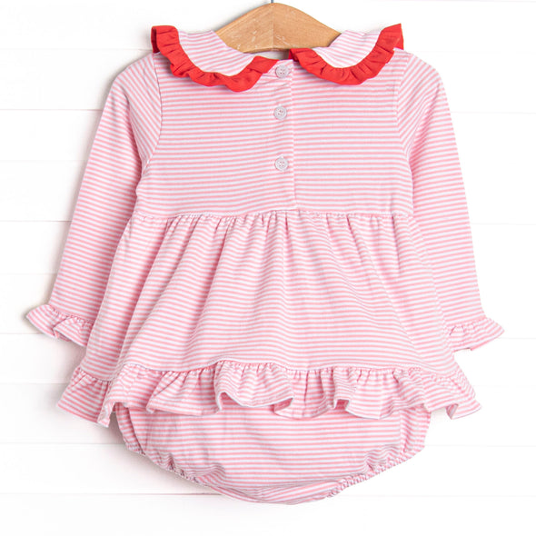 Get-together Galentine Applique Skirted Bubble, Pink