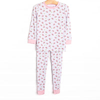 Touchdown Time Bamboo Pajama Set, Pink