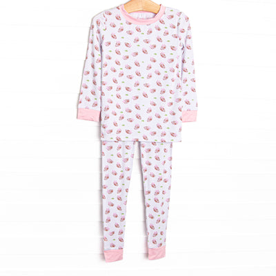 Touchdown Time Bamboo Pajama Set, Pink