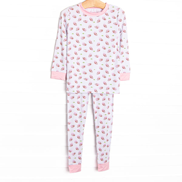 Touchdown Time Bamboo Pajama Set, Pink