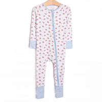 Touchdown Time Bamboo Zippy Pajama, Blue