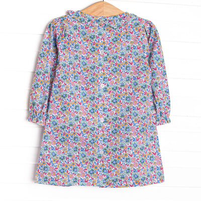 Blossoming Bows Applique Dress, Purple