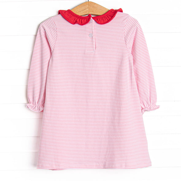 Lollipop Love Applique Dress, Pink