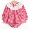 Seasons in Scarlet Diaper Set, Red Plaid