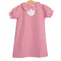 Forget Me Not Embroidered Dress, Red