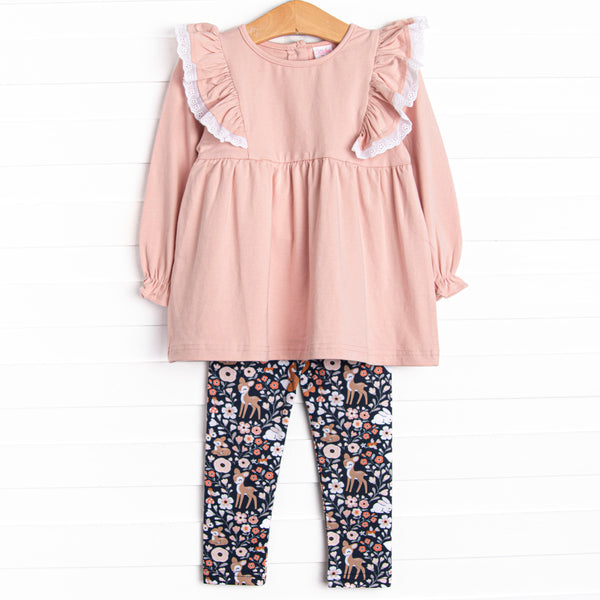 Woodland Wonders Legging Set, Pink