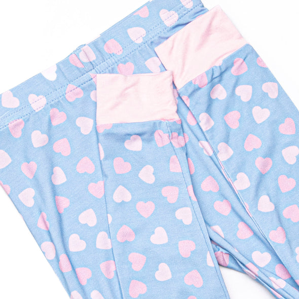 Valentine Blues Bamboo Pajama Set, Blue