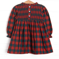 Holiday Heritage Elastic Smocked Dress, Red