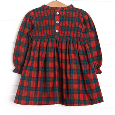 Holiday Heritage Elastic Smocked Dress, Red