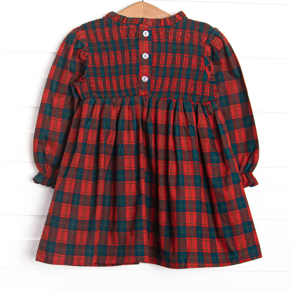 Holiday Heritage Elastic Smocked Dress, Red