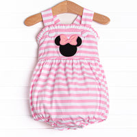 Miss Mouse Ruffle Sunsuit, Pink