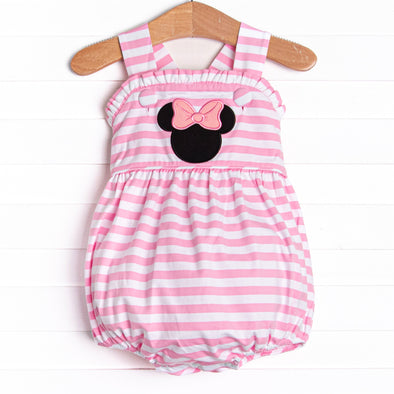 Miss Mouse Ruffle Sunsuit, Pink