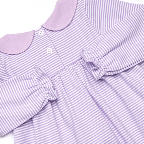 Candy Hearts Applique Legging Set, Purple