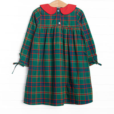 Tartan Traditions Collared Dress, Green