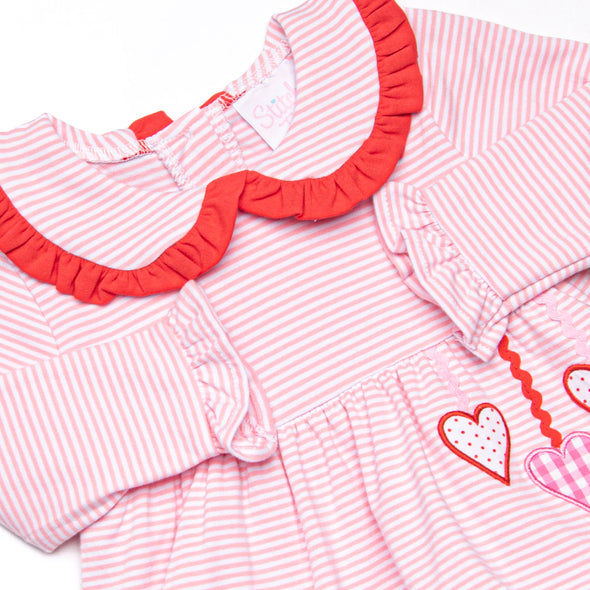 Get-together Galentine Applique Skirted Bubble, Pink