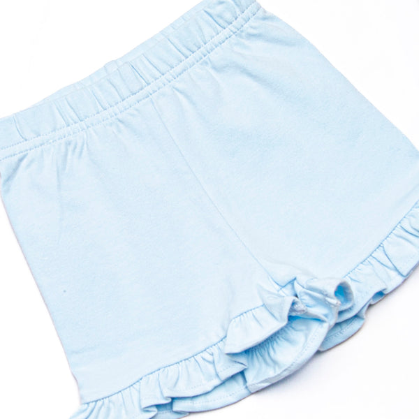 Perk Up Petals Applique Ruffle Short Set, Pink