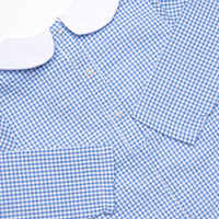 Tractor Tag Along Applique Romper, Blue