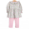 Primrose Petals Smocked Legging Set, Pink