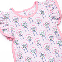 Fancy Florals Short Set, Pink