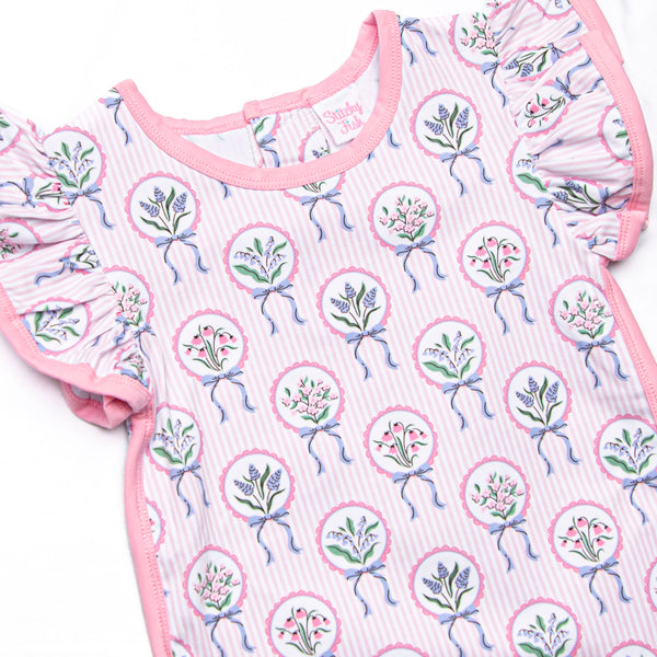 Fancy Florals Short Set, Pink
