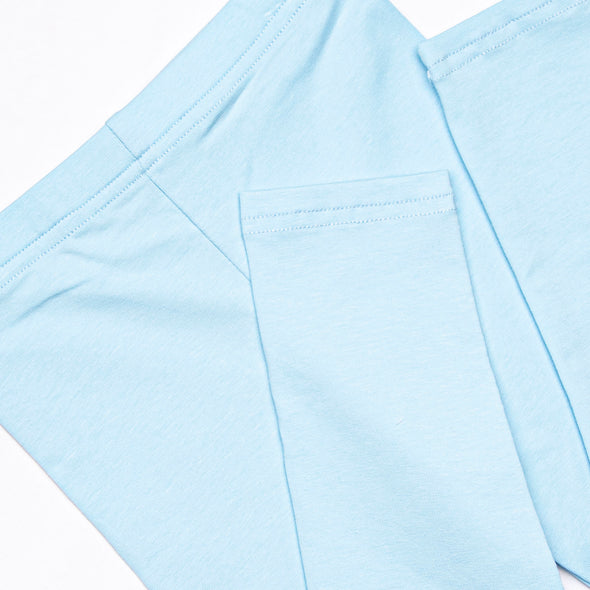 Colorful Carnations Legging Set, Blue