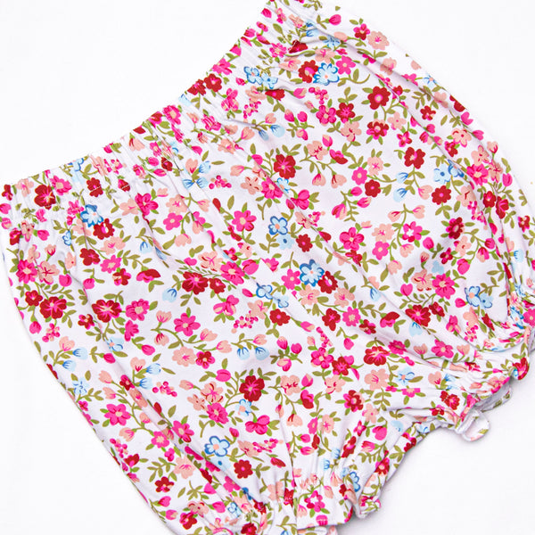 Colorful Carnations Bloomer Set, Blue