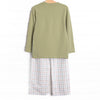 Pup in Plaid Embroidered Pant Set, Green