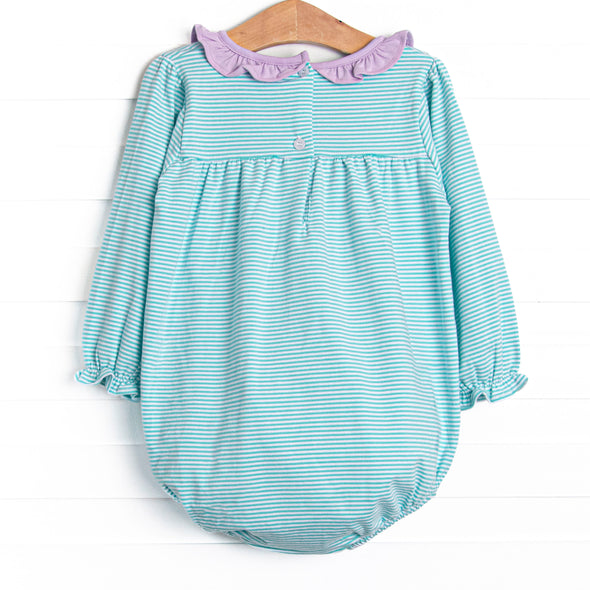 Amelia Pocket Bubble, Mint Stripe