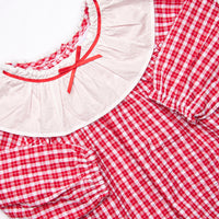 Seasons in Scarlet Diaper Set, Red Plaid