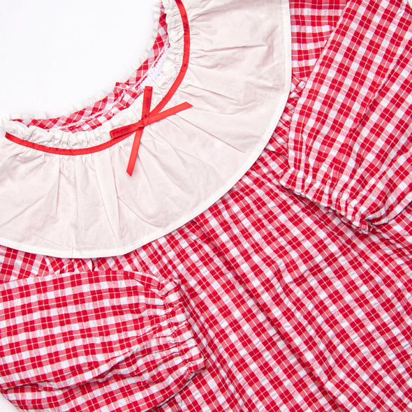 Seasons in Scarlet Diaper Set, Red Plaid