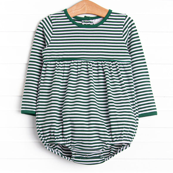 Carson Long Sleeve Bubble, Green Stripe