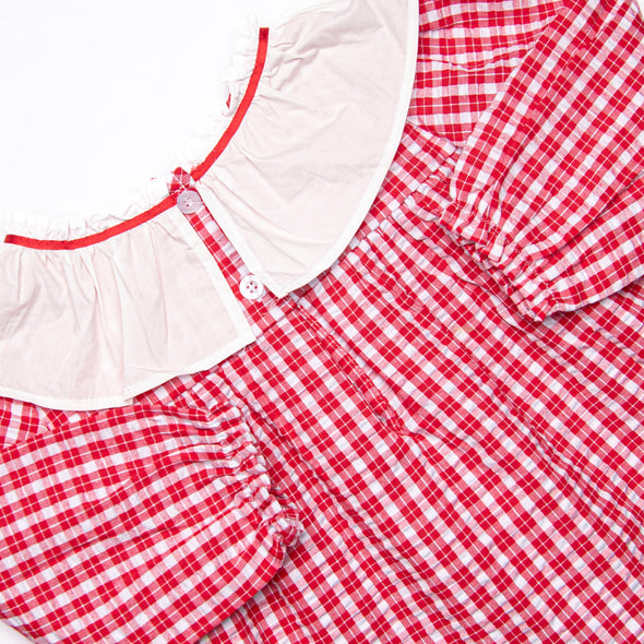 Seasons in Scarlet Diaper Set, Red Plaid