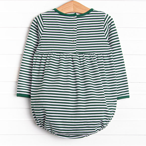 Carson Long Sleeve Bubble, Green Stripe