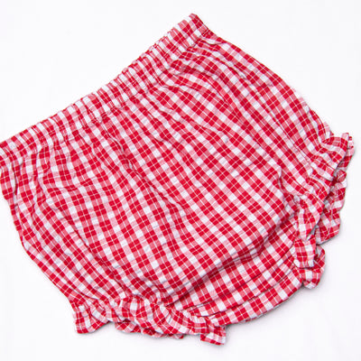 Seasons in Scarlet Diaper Set, Red Plaid