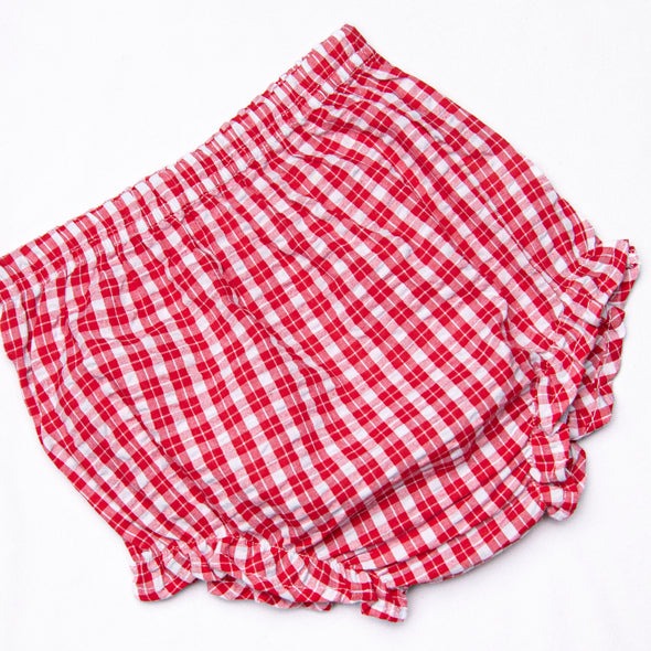 Seasons in Scarlet Diaper Set, Red Plaid
