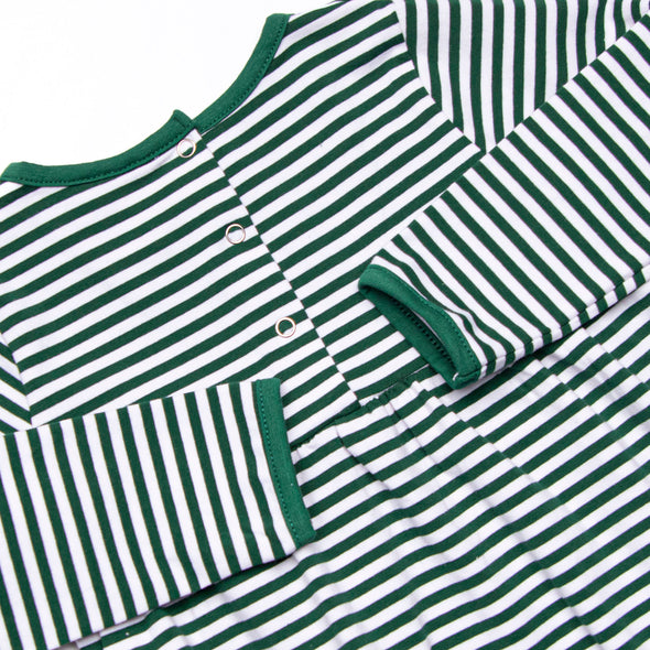 Carson Long Sleeve Bubble, Green Stripe