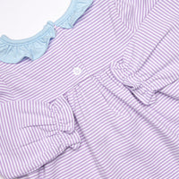 Amelia Legging Set, Lavender Stripe