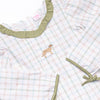 Pup in Plaid Embroidered Dress, Green