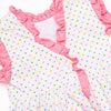 Polka Dot Park Day Applique Dress, Pink