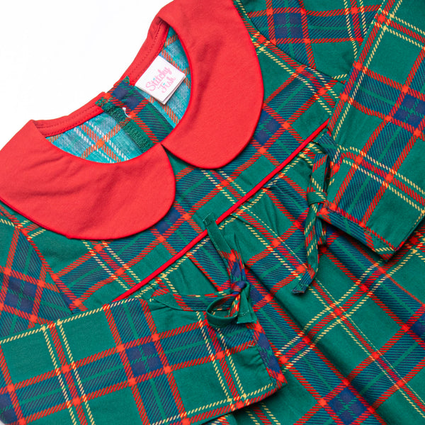 Tartan Traditions Collared Dress, Green